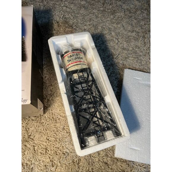 VINTAGE Department 56 Original Snow Village Harley Davidson Water Tower 54975 - Picture 12 of 12